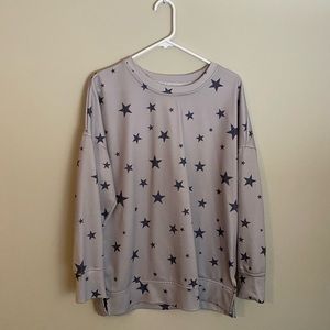 Grey Stars Sweatshirt lightweight